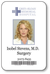 Isobel Stevens, Grey's Anatomy name badge Halloween costume Accessory
